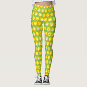 Yellow Billiard Ball Nummer 1 Muster Leggings