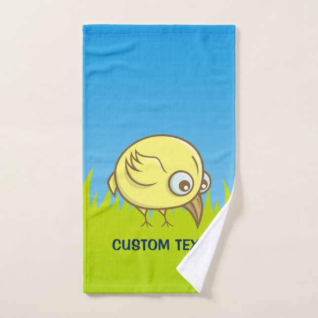 Yellow Bird-Cartoon Badhandtuch Set (Handtuch)