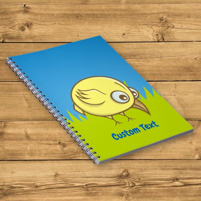 Yellow bird Cartoon Notebook Notizblock (Von Creator hochgeladen)