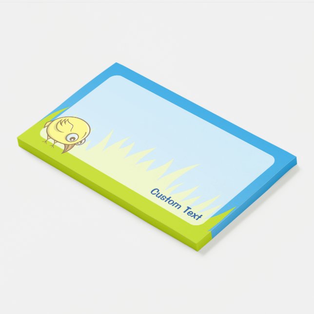 Yellow Bird-Cartoon Post-it Klebezettel (angewinkelt)