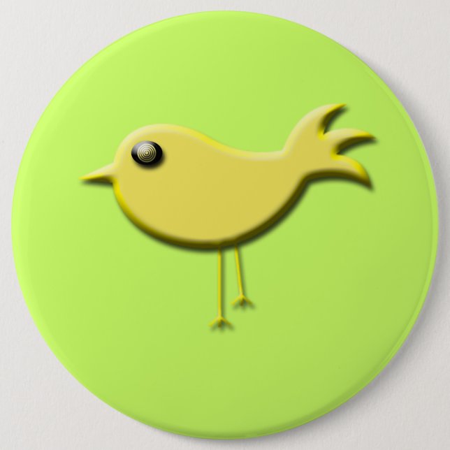 Yellow Bird-Geschenke Button (Vorderseite)