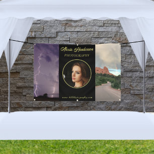 Yellow & Black 3 Foto Business Booth Zelt Banner