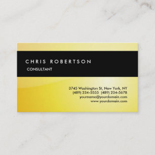 Yellow Black Attractive Charming Business Card Visitenkarte