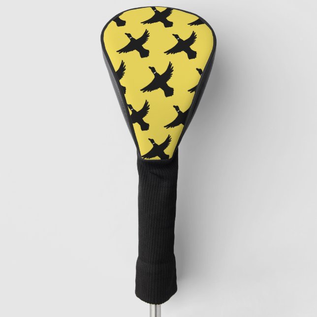 Yellow Black Flying Ducks Golf Headcover (Vorderseite)