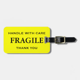 Yellow Black Fragile Handle mit Vorsicht Vielen Da Gepäckanhänger