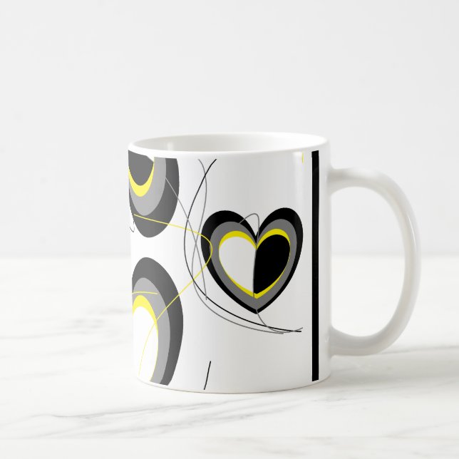 Yellow&Black Herz-Tasse Tasse (Rechts)