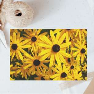 Yellow Black Mit Augen Susans Floral Seidenpapier