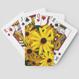 Yellow Black Mit Augen Susans Floral Spielkarten