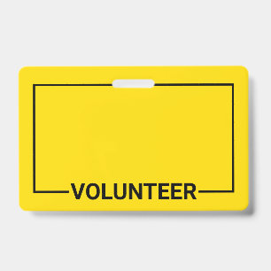 Yellow Blank Volunteer Ausweis