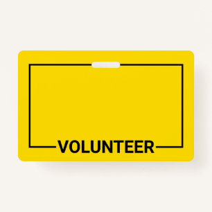 Yellow Blank Volunteer Ausweis