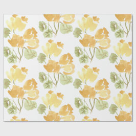 Yellow Bloom Matte Wrapping Paper Geschenkpapier