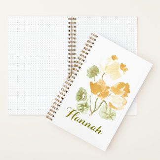 Yellow Blooms Spiral Notebook Notizbuch