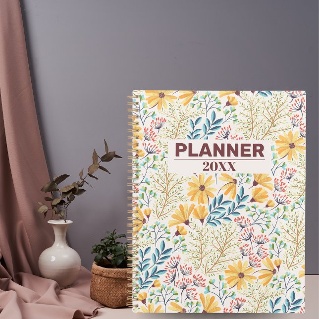Yellow Blue Floral Planner & Journal Notebook Planer (Yellow Blue Floral Planner & Journal Notebook)