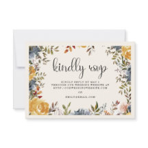 Yellow Blue Floral Wedding Kindly Antwort