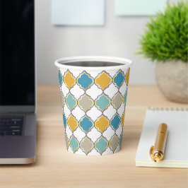 Yellow Blue Golden Wedding Pappbecher