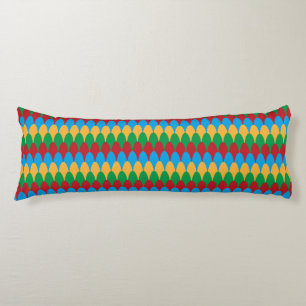 Yellow Blue Green & Red Geometric Scallops Seitenschläferkissen