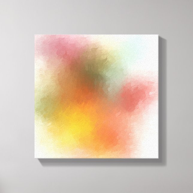 Yellow Blue Lila Green Red Pink Moderne Farben Leinwanddruck (Vorderseite)