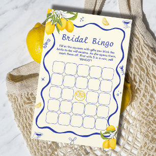 Yellow Blue Main Squeeze Brautparty Bingo Game