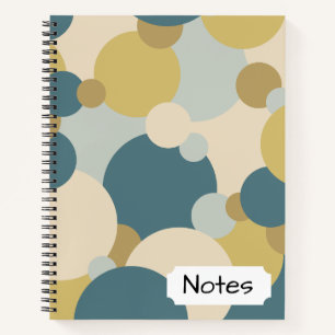 Yellow-blue Moleküle Spiral Notebook Notizbuch