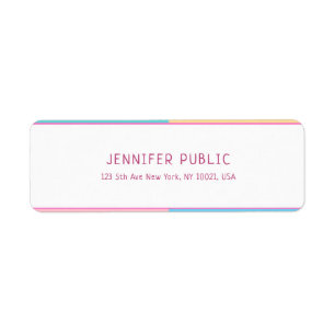 Yellow Blue Pink Green Color Modern Template
