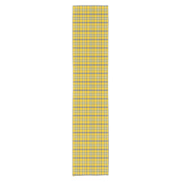 Yellow Blue Plaid Classic Pattern Table Runner Kurzer Tischläufer