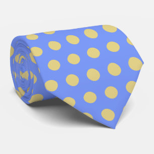 Yellow Blue Polka Dot Krawatte