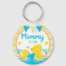 Yellow & Blue Rubber Ducky Polka Dot Mommy zu sein