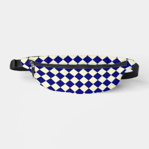 Yellow Blue Schachbrett Diamond Pattern Bauchtasche