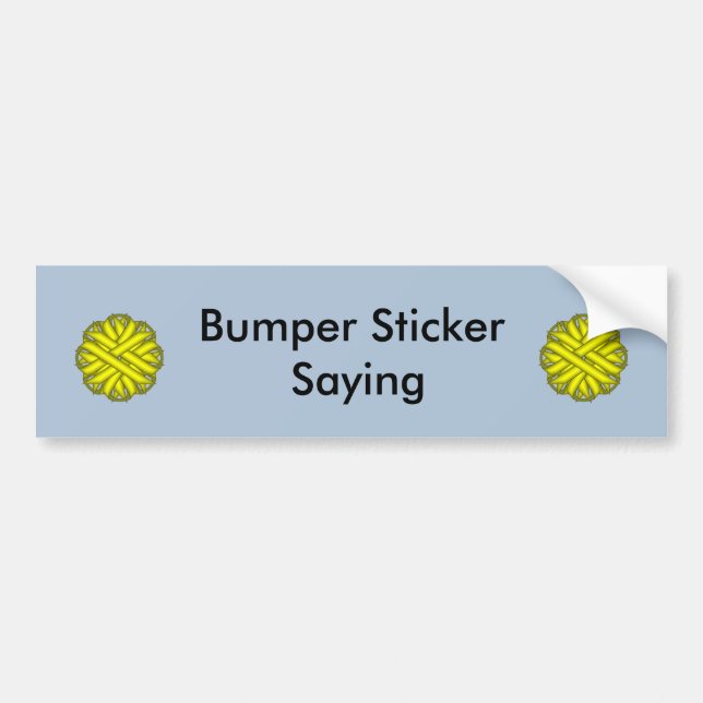 Yellow Blume Ribbon von Kenneth Yoncich Autoaufkleber (Vorne)
