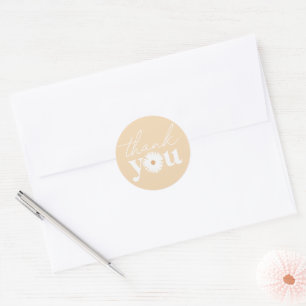 Yellow Boho Daisy Birthday Party Danke Runder Aufkleber