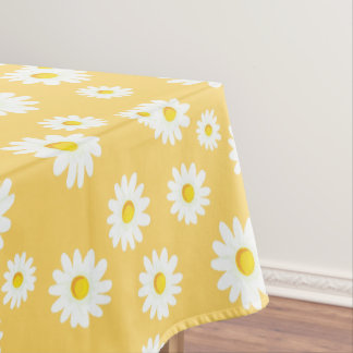 Yellow Boho Spring Daisies Pattern Tischdecke