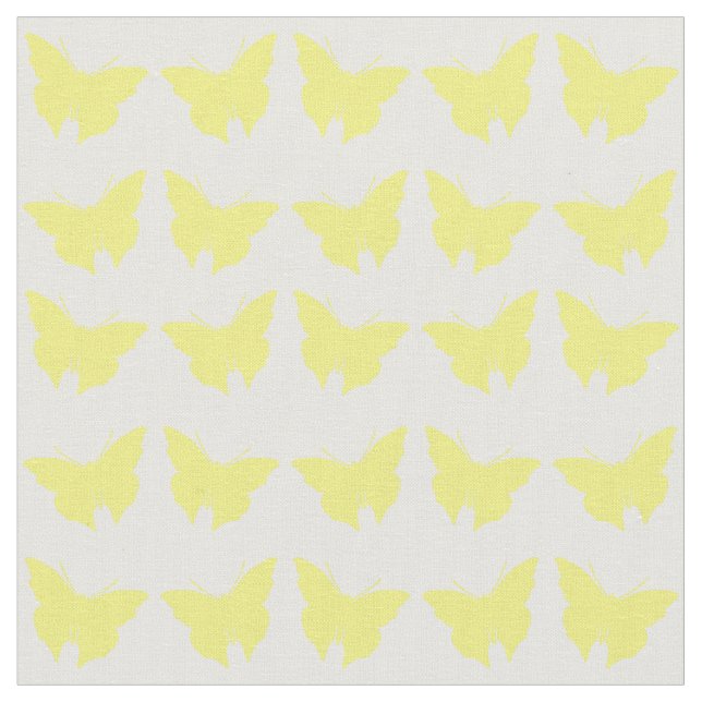 Yellow Bold Mod Butterfets Stoff (Nahaufnahme)