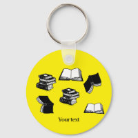 Yellow Bookish Bibliophile Librarian Book Pattern