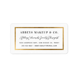 Yellow Border Business Label für moderne Imitate Adressaufkleber