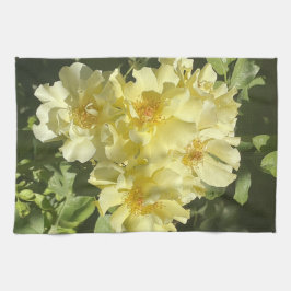 Yellow Botanical Flowers Geschirrtuch