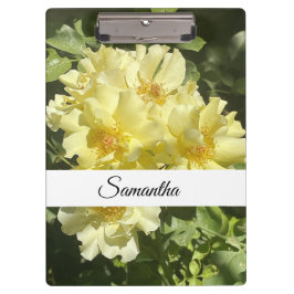 Yellow Botanical Flowers Klemmbrett