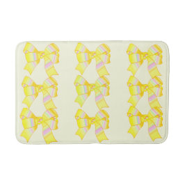 Yellow Bows Bath Mat Badematte