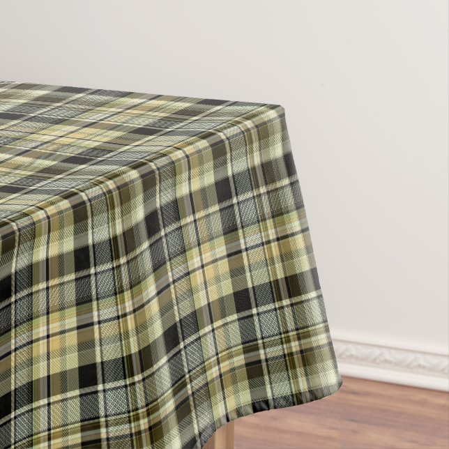 Yellow-brown tartan plaid.  tischdecke (Beispiel)