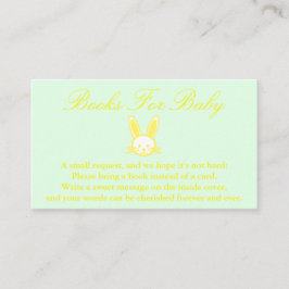 Yellow Bunny Baby Showbücher für Babykarte Begleitkarte