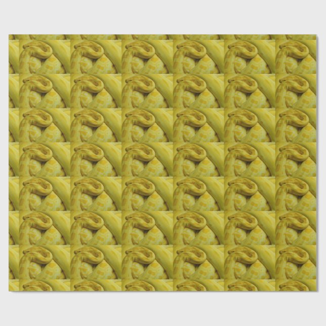 Yellow Burmese Python Geschenkpapier (Flach)