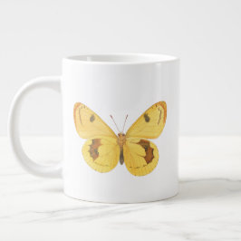 Yellow Butterfly - Elegante Vintage Kunst Tasse