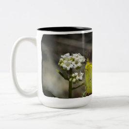 Yellow Butterfly Zweifarbige Tasse