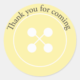 Yellow Button Baby Shoosh Gevor Sticker