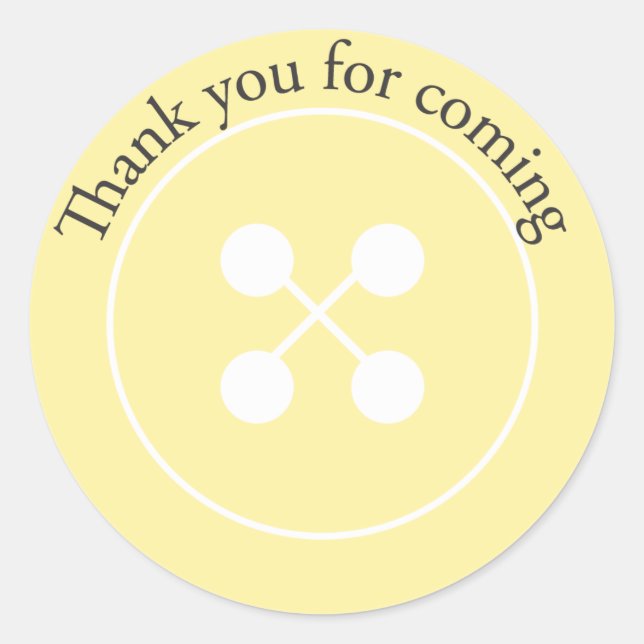 Yellow Button Baby Shoosh Gevor Sticker (Vorderseite)