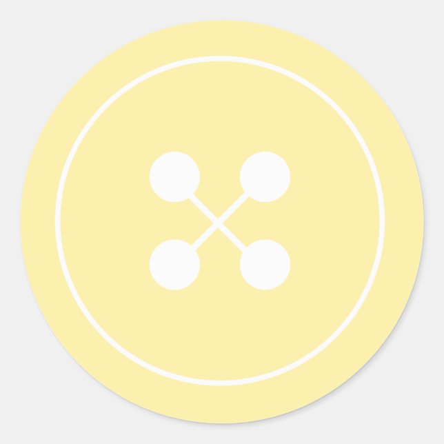 Yellow Button Baby Shoosh Gevor Sticker (Vorderseite)