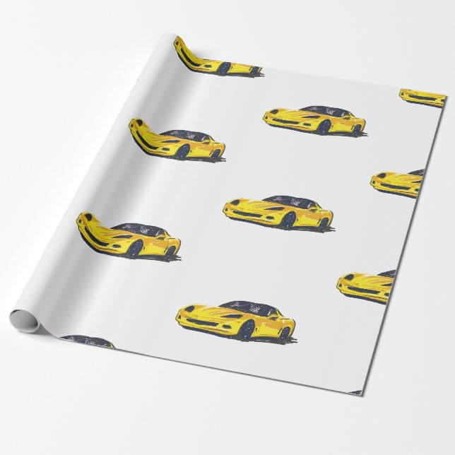 Yellow C6 Corvette Packpapier (Ungerollt)
