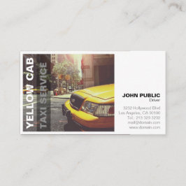 Yellow Cab Taxi Service Bold modern Visitenkarte