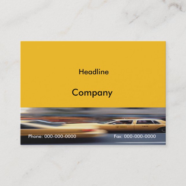 Yellow Cabs Business Card Visitenkarte (Vorderseite)