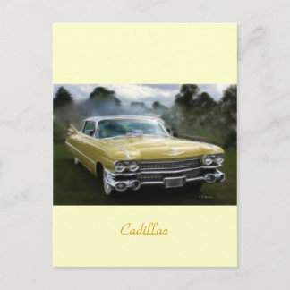 Yellow Cadillac Postkarte
