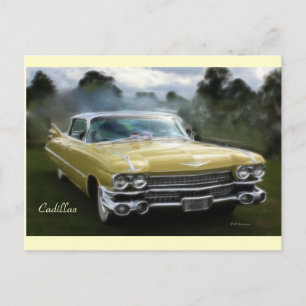 Yellow Cadillac Postkarte